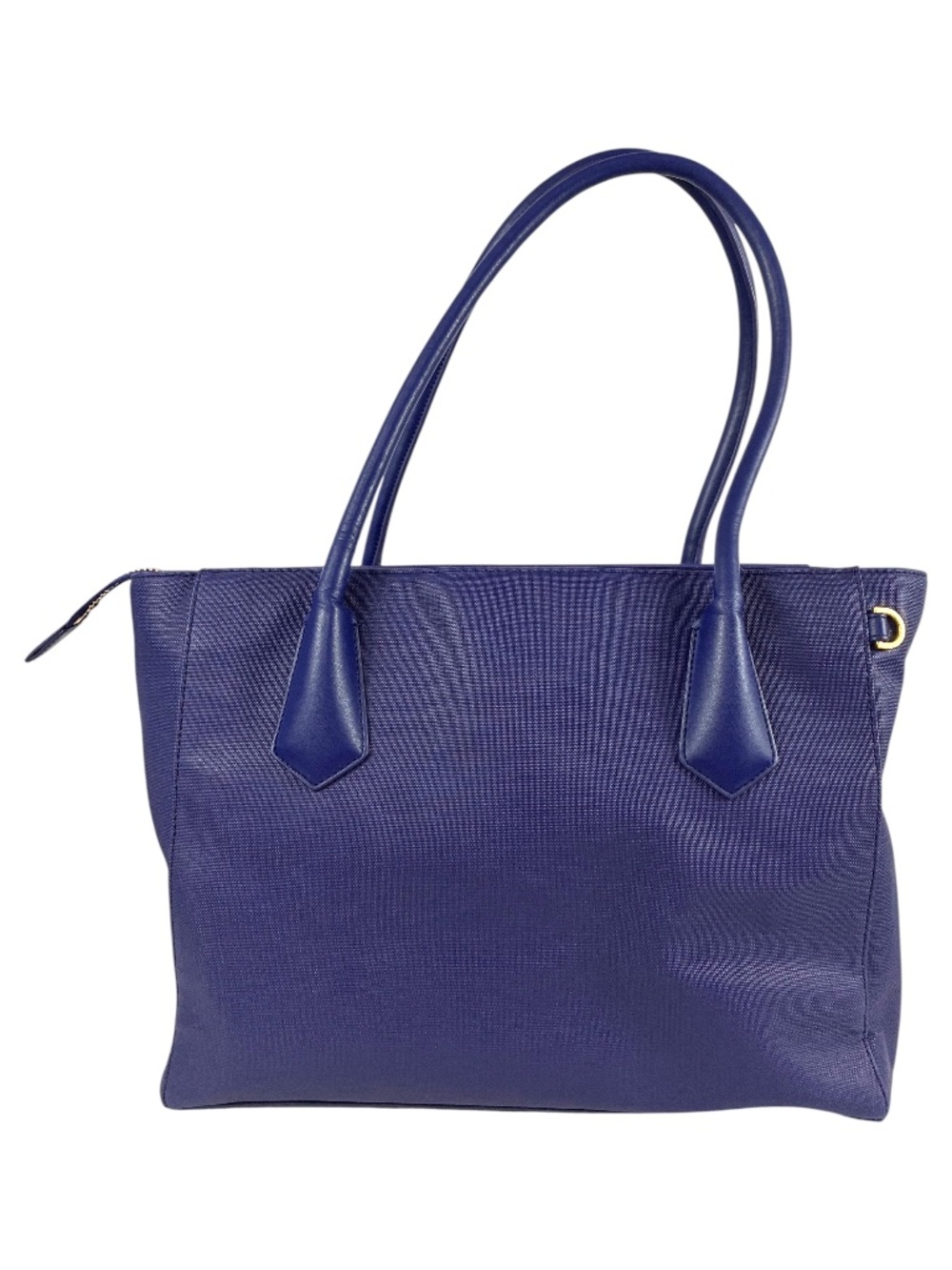 Dagne Dover Signature Legend Tote Royal Blue Laptop Bag Coated Canvas Leather